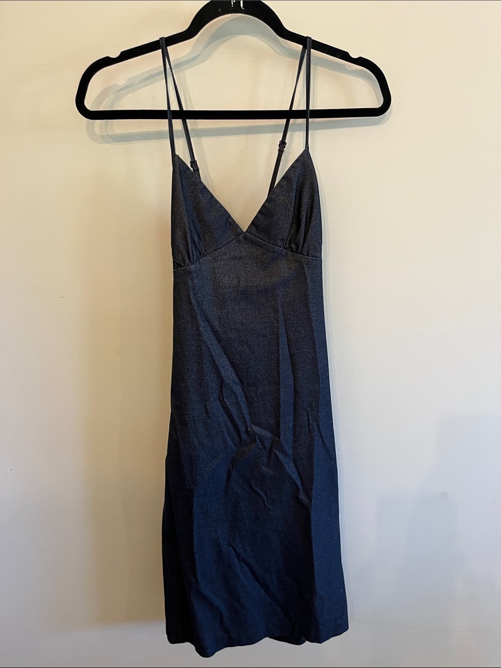Susana Monaco Navy Slip Mini Dress with Adjustable Straps